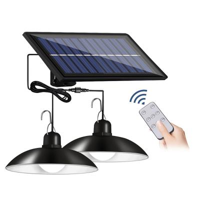 China 400lm IP65 Solar Powered Pendant Light Dusk To Dawn Light For Indoor Outdoor Garage for sale