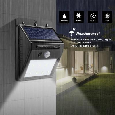China 6000K Security Solar Motion Sensor Lights Outdoor With 1200mah Lithium Battery for sale