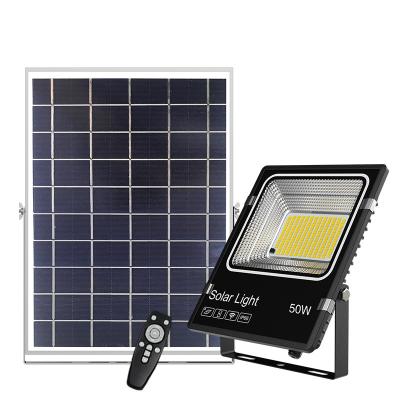 China IP66 Motion Sensor Solar Flood Light 50 Watt 100w 200w Bright Solar Security Light for sale