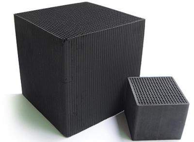 China 1.5mm Activated Carbon Filter , 60X60X10mm Air Purification Honeycomb Coal Activated Carbon for sale