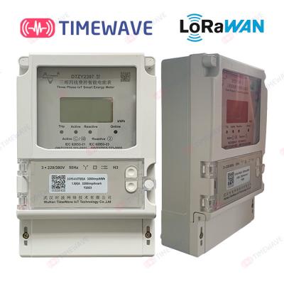 China Wireless Smart Three Phase Energy Meter Lorawan Wifi Communication Support 4G 2G for sale