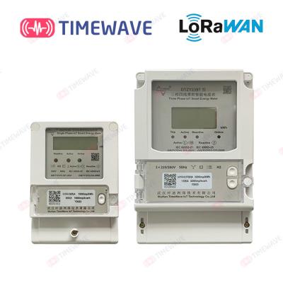 China 1 Phase LoRaWAN Energy Meter Remote Control IEC62053-21 IEC62052-11 DL/T645-2007 for sale