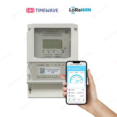 China LoRaWAN Voltage Current Power Energy Meter RS485 Communication Three Phase for sale