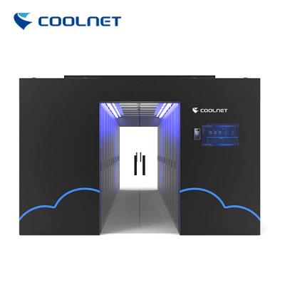 China Cold Aisle Containment Prefabricated Modular Data Center Air Cooling System 48u Cabinet for sale