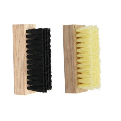 China Wood Hard Shoe Sole Cleaning Brush Pp Hair Medium Plastic Hair Soft Pig Hair for sale