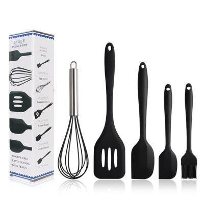 Chine Le batteur d'ensemble de spatule d'ustensiles de cuisine de silicone balayent la spatule de mélange de basculement facile de silicone à vendre
