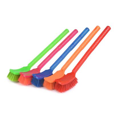 China Plastic 45×5cm Long Handle Toilet Brush Double Sided Hockey Brush For Cleaning for sale