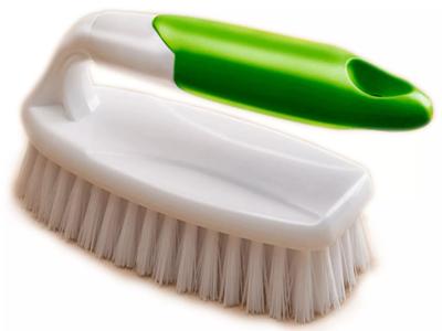 China Household 17x14.5x6cm Plastic Cloth Washing Brush With Handle for sale