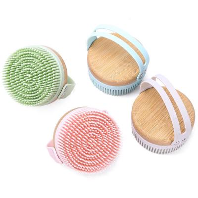 China Cute Scrub Exfoliating Silicone Body Scrubber Brush Wet And Dry Dehumidification for sale