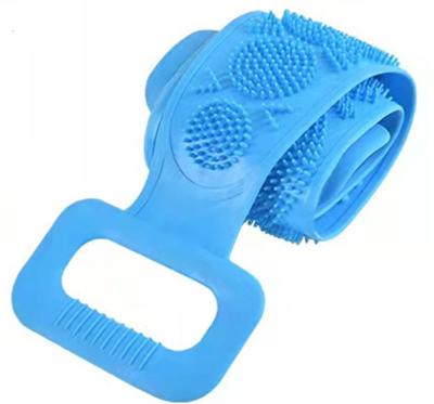 China Body Sponge Double Sided Handle Silicone Bath Brush 70cm for sale