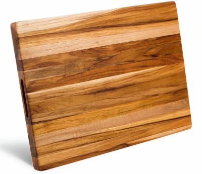 China Large Sustainable Teak Wood Cutting Board 20 X 15 X 1.5 Inches for sale