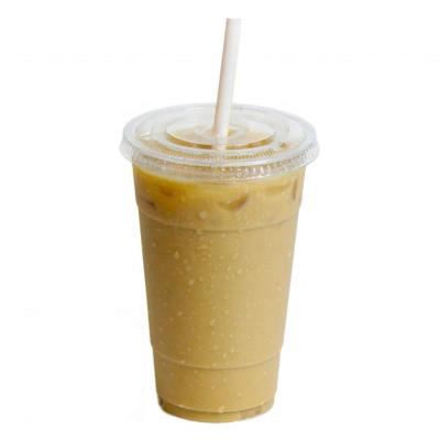 China Recyclable 12oz Plastic Coffee Cups With Straw for sale