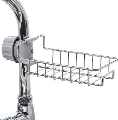 China Hanging Kitchen Faucet Rack Sponge Holder Sink Caddy Organizer for sale