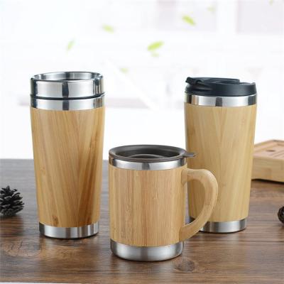 China Travel Bpa Free 450ml Bamboo Coffee Cup With Slide Lock Lid for sale