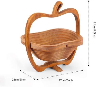 China Promotion Modern Odm Folding Bamboo Fruit Basket 9 X 8.5 Inches for sale