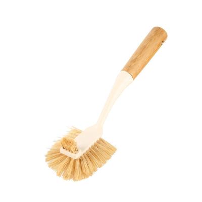 China Wooden Long Handle Dish Brush Kitchen Clean Non Scratch for sale