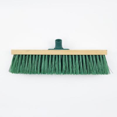 China Green Stiff Bristle Broom For Scrubbing Floors for sale