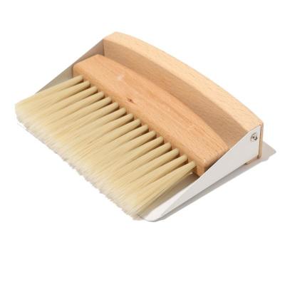 China Wooden Oem Broom Dustpan And Brush Set Dust Cleaning Custom Mini for sale