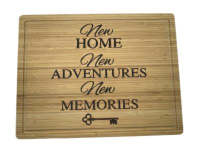 China Custom Logo Engraved Kitchen Bamboo Wood Cutting Board Wooden Chopping Board for sale
