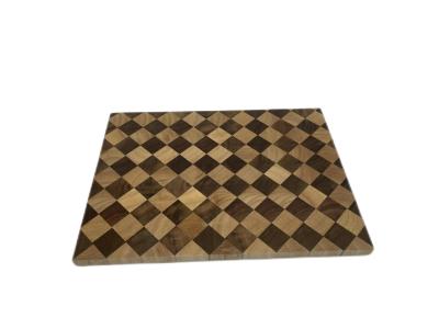 China Customized Spliced Sustainable Cutting Board Rubber Wood And Acacia Wood Material for sale