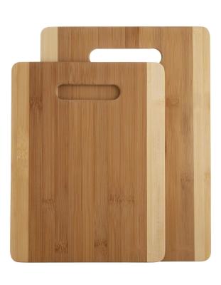 China Natural Kitchen 33x24x1.4cm Non Slip Bamboo Cutting Board With Handle for sale