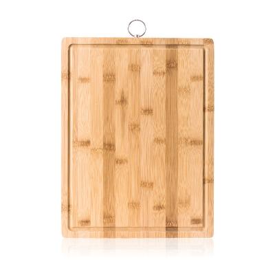 China Large Organic Oem Wood Bamboo Cutting Board Kitchen With Hanging Ring for sale