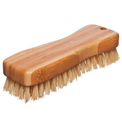 China Bamboo And Tampico Scrub Household Cleaning Brush 17x7.6x7.6cm for sale
