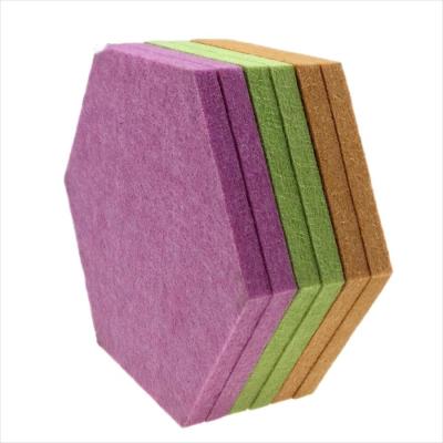 China Hexagon 9mm Acoustic Sound Panels Ceiling For Interior Decoration for sale