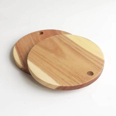 China Dia 15cm Round Chopping Board Household Kitchen Natural Solid for sale