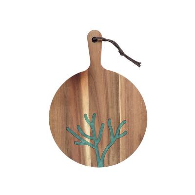 China Tabletop BSCI Wooden Chopping Board With Handle Kitchen Tools for sale