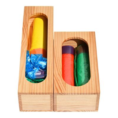 China Wall Mounted Bamboo Storage Box Wood Foil Plastic Wrap for sale