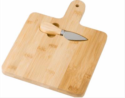 China Water Resistance Bamboo Cheese Board With Cheese Knives And Handle for sale