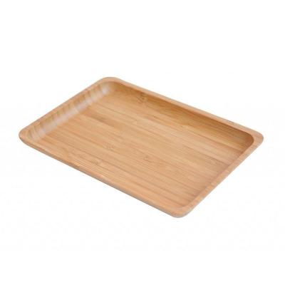 China Wooden 1.9cm Small Bamboo Tray Snack Nut Cheese Serving Plate for sale
