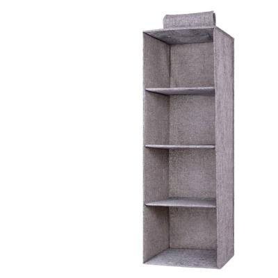 China Six Compartments Non Woven Storage Hanging Closet Shelf 27*27*80cm for sale