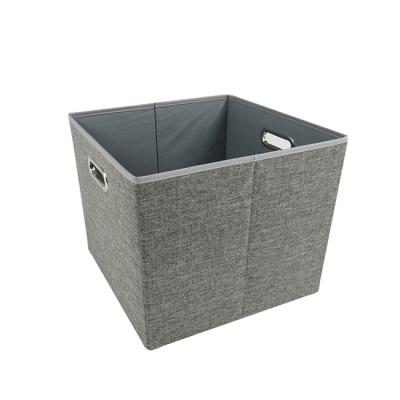 China OEM Polyester Fabric Folding Linen Storage Boxes 31*31*31CM for sale