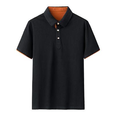 China ODM OEM 270gsm T Shirts Climbing Men's Cotton Polo Shirts With Loose Lapels for sale