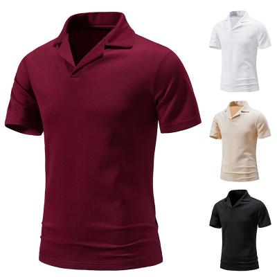 China 95% Polyester 5% Spandex OEM T Shirts Mens Lapel Fitness POLO Shirts for sale