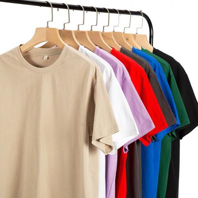 China 240 G Fashion Short Sleeve Round Collar Large Size Cotton T-Shirt for sale