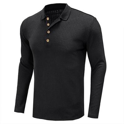 China OEM maufactory  Autumn And Winter Long Sleeved Solid Color POLO Shirt European And American for sale
