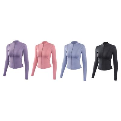 China Oem Factory Manufacturer Custom Logo Running Jacket Women's Tight Long Sleeve Yoga Top for sale