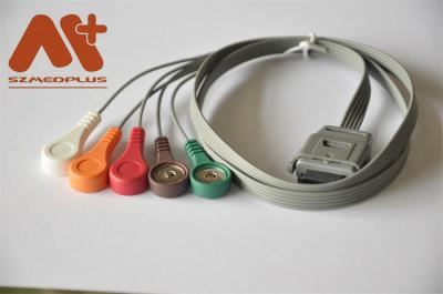China Biomedical Instruments Holter Cable BI ECG Cable 5 Lead Snap C07-12-12 for sale