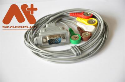 China DMS DMS300-3A 5 Lead Holter Cable DMS 20200084 15 Pin for sale