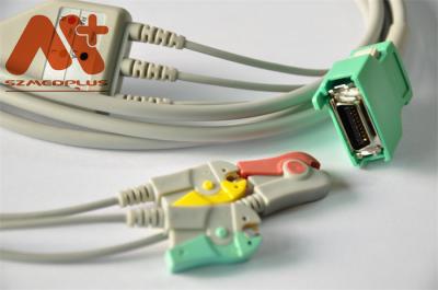 China Nihon Kohden Compatible 3 Lead Clip Direct-Connect ECG Cable For OPV -1500 for sale
