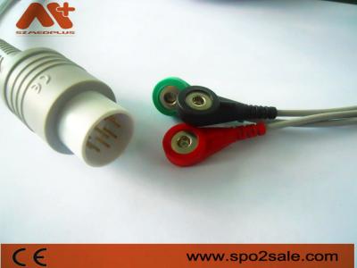 China 11 Pin Nihon Kohden ECG Cable 3 Lead  CB-72353P For TEC Sery for sale
