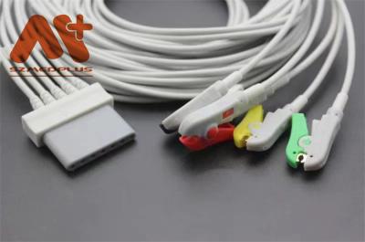 中国 リード線が付いているIEC HolterケーブルのSchillerのルクス5の鉛ECGケーブル 販売のため