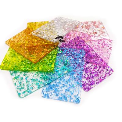 China 100% Virgin PMMA Rigid Colorful Glitter Acrylic Sheet 2mm 3mm 5mm for sale