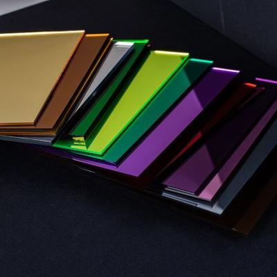 China 1mm Color Perspex Mirror Plastic Sheet Acrylic Mirror Sheet For Decoration for sale