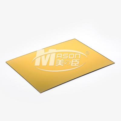 China El solo espejo lateral de plata de oro del plexiglás cortó a la medida la hoja de acrílico 1220X2440m m del espejo en venta