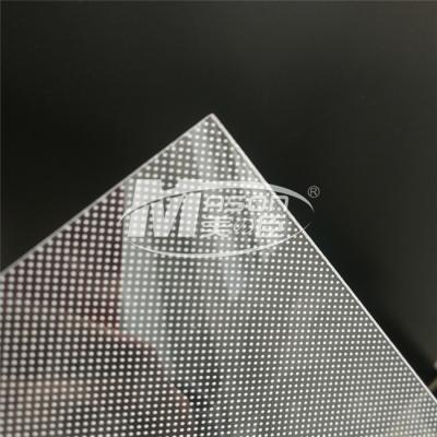China painéis claros acrílicos do diodo emissor de luz de 1mm para o painel uniforme da luz do guia claro do diodo emissor de luz à venda