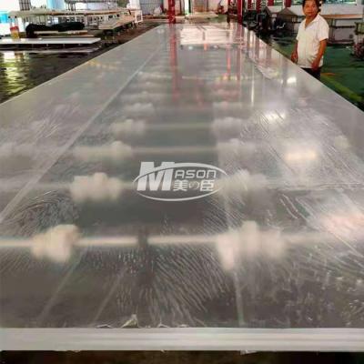 China folha acrílica do aquário de 8850x3150mm 70mm para a piscina decorativa à venda